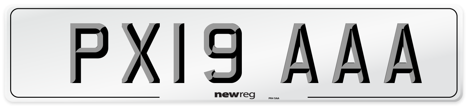 PX19 AAA Number Plate from New Reg